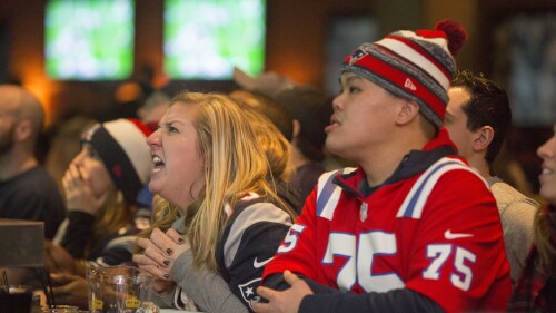 Patriots Fans Gather To Watch Super Bowl XLIX, New England Vs. Seattle